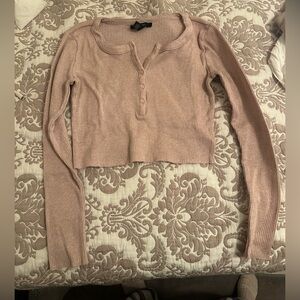 Pink cropped long sleeve